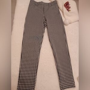 Chic Black and White Checkered Pants
